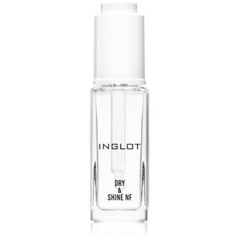 Inglot Dry & Shine NF top coat pentru unghii, pentru accelerarea uscării ojei pipeta