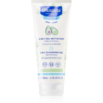 Mustela Bébé gel de duș pentru corp și păr pentru copii