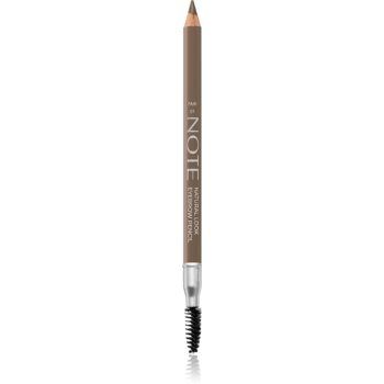 Note Cosmetique Natural Look creion pentru sprancene cu pensula ieftin