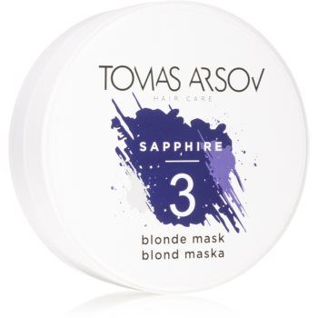 Tomas Arsov Sapphire Blonde Mask mască neutralizatoare naturală pentru parul blond cu suvite la reducere