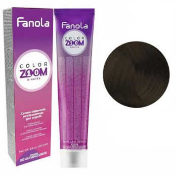 Vopsea Crema Permanenta - Fanola Color Zoom 10 Minutes, nuanta 4.71 Cool Brown Chestnut, 100 ml