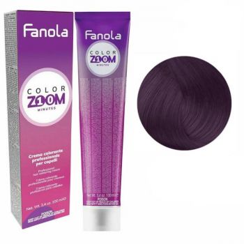 Vopsea Crema Permanenta - Fanola Color Zoom 10 Minutes, nuanta 5.2 Light Chestnut Violet, 100 ml ieftina