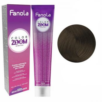 Vopsea Crema Permanenta - Fanola Color Zoom 10 Minutes, nuanta 5.7 Light Chestnut Brown, 100 ml de firma originala