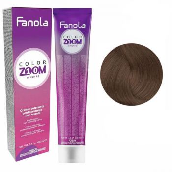 Vopsea Crema Permanenta - Fanola Color Zoom 10 Minutes, nuanta 6.3 Dark Golden Blonde, 100 ml de firma originala