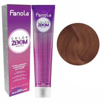 Vopsea Crema Permanenta - Fanola Color Zoom 10 Minutes, nuanta 7.4 Copper Blonde, 100 ml