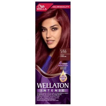 Vopsea Permanenta cu Ulei de Argan - Wella Wellaton Intense, nuanta 5/66 Violet, 110 ml