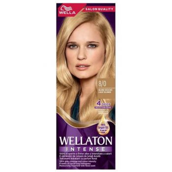 Vopsea Permanenta - Wella Wellaton Intense Color Cream, nuanta 8/0 Blond Deschis ieftina