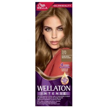 Vopsea Permanenta - Wella Wellaton Intense, nuanta 7/0 Blond Mediu, 110 ml la reducere