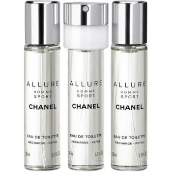 CHANEL Allure Homme Sport Twist and Spray Rezerve Apa de toaleta Barbati 3X20 ml