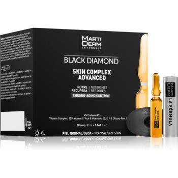MartiDerm Black Diamond Skin Complex Advanced fiole pentru ten obosit
