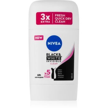 Nivea Black & White Invisible Clear antiperspirant puternic ieftin