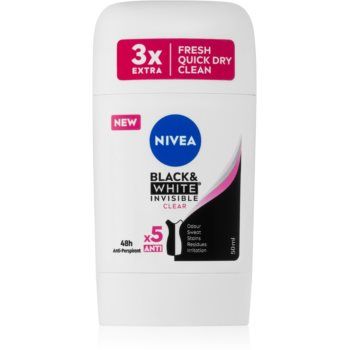 Nivea Black & White Invisible Clear antiperspirant puternic