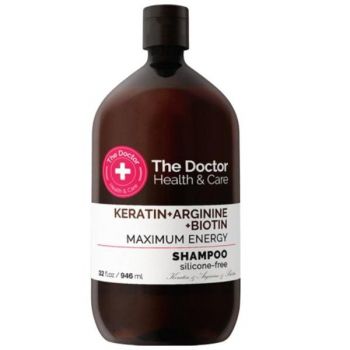 Sampon Energizant - The Doctor Health & Care Keratin + Arginine + Biotin Maximum Energy, 946 ml