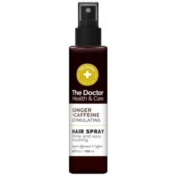 Spray Stimulator - The Doctor Health & Care Ginger + Caffeine Stimulating Hair Spray Shine and Easy Brushing, 150 ml la reducere