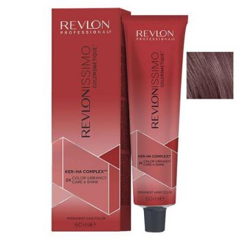 Vopsea Permanenta - Revlon Professional Revlonissimo Colorsmetique Ker-Ha Complex Permanent Hair Color, nuanta 5.5 Light Mahogany Brown, 60 ml ieftina