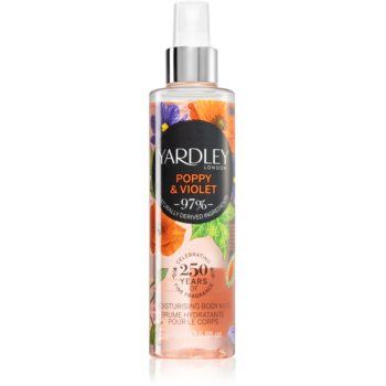 Yardley Poppy & Violet spray de corp hidratant pentru femei