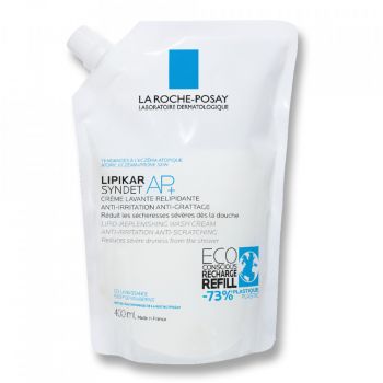 Crema de spalare relipidanta Lipikar Syndet AP+ La Roche-Posay (Concentratie: Crema pentru curatare, Gramaj: 400 ml Rezerva )