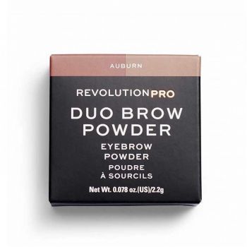 Pudra pentru sprancene Revolution PRO Duo, Makeup Revolution, 2,2 g (CULOARE: Auburn)