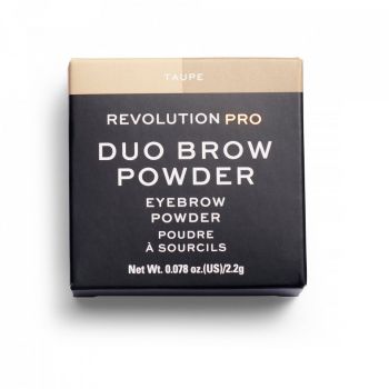 Pudra pentru sprancene Revolution PRO Duo, Makeup Revolution, 2,2 g (Culoare produse: Taupe)