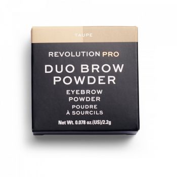 Pudra pentru sprancene Revolution PRO Duo, Makeup Revolution, 2,2 g (CULOARE: Taupe)