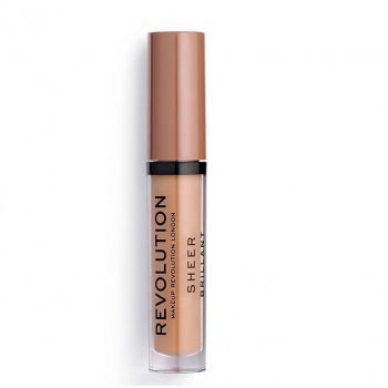 Ruj lichid Makeup Revolution, Sheer Brillant, 3,5 ml (Culoare produse: 119 Hustle)