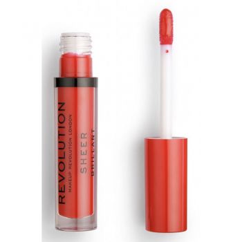 Ruj lichid Makeup Revolution, Sheer Brillant, 3,5 ml (Culoare produse: 133 Destiny)