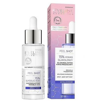 Ser cu acid glicolic 15% Eveline Cosmetics Peel Shot, 30 ml