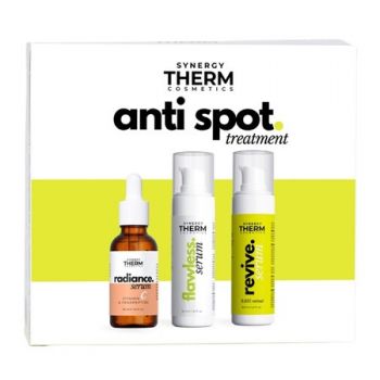 Set Anti Spot Treatment, Synergy Therm, Serum Radiance Vitamina C Lipozomala, 30 ml + Serum de fata Apa Flawless, 30 ml + Serum Revive Retinal 0.05%, 30 ml de firma original