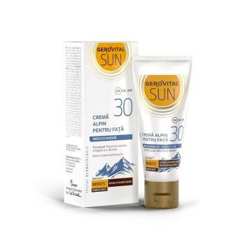 Crema alpin pentru fata Gerovital Sun SPF 30, 30 ml