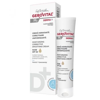 Crema hidratanta corectoare uniformizanta Gerovital H3 Derma+, 30 ml