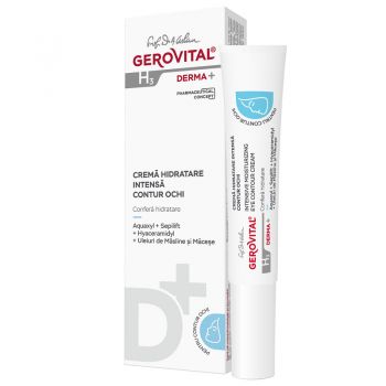 Crema hidratare intensa contur de ochi Gerovital H3 Derma+, 15 ml Crema hidratare intensa contur de ochi Gerovital H3 Derma+, 15 ml