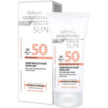 Crema protectie solara pentru copii Gerovital H3 Derma+ Sun, cu SPF 50, 100 ml