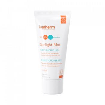 Crema protectie solara SPF50+ Sunlight Mat Dry Touch Ivatherm, piele mixta sau grasa, 50 ml ieftina