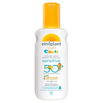 Lotiune spray pentru copii cu protectie solara ridicata Elmiplant Sensitive SPF 50 Optimum Sun, 200 ml