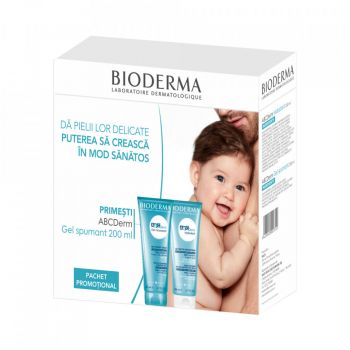 Pachet Lapte hidratant Bioderma ABCDerm, 200 ml + Gel spumant Bioderma ABCDerm, 200ml