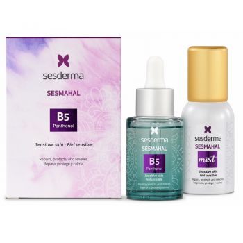 Pachet Ser cu vitamina B5 si Acid Hialuronic, 30 ml + Mist Lipozomal, 30 ml Sesmahal, Sesderma de firma original