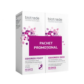 Pachet Spray antiperspirant Biotrade Odorex Foot + Odorex Deo, 40 ml + 40 ml