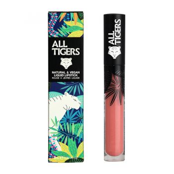 Ruj de buze lichid mat Natural & Vegan All Tigers, 8 ml (Nuanta Ruj: 696 Chase your dreams)