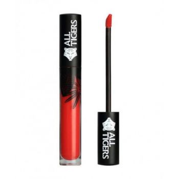 Ruj de buze lichid mat Natural & Vegan All Tigers, 8 ml (Nuanta Ruj: 784 Lead the game)