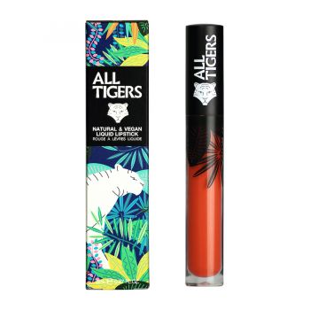 Ruj de buze lichid mat Natural & Vegan All Tigers, 8 ml (Nuanta Ruj: 785 Hear me roar)