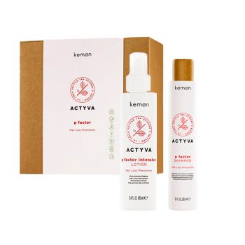 Set anti-caderea parului Kemon Actyva P Factor, Sampon 250 ml + Lotiune 100 ml ieftin