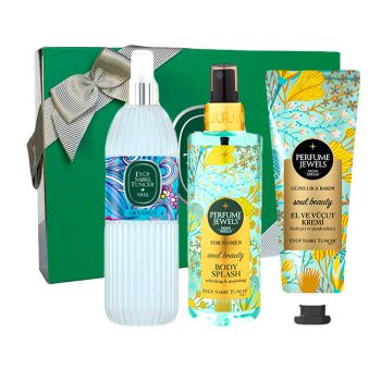 Set Cadou Eyup Sabri Tuncer, Apa de Colonie 68° Ocean 150 ml + Spray de Corp Perfume Jewels Soul Beauty 250 ml + Cremă De Mâini Și De Corp Soul Beauty 50 ml de firma original