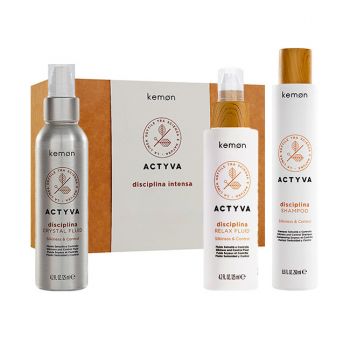 Set de disciplinare Kemon Actyva Disciplina, Sampon 250 ml + Masca 200 ml + Tratament fluid 125 ml