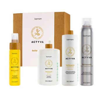 Set Kemon Actyva Bellessere, Sampon 1000 ml + Balsam 1000 ml + Ulei 50 ml + Spray 200 ml de firma original