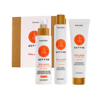 Set Kemon Actyvia Linfa Solare, Sampon 250 ml + Balsam 200 ml + Lapte 125 ml