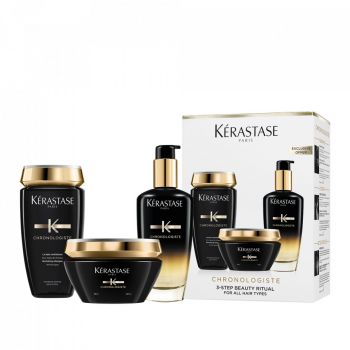 Set pentru par Kerastase Chronologiste Revitalising, Sampon 250ml + Masca 200ml + Parfum pentru par 120ml de firma original