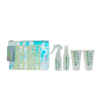 Set pentru par Label.M Get Wet Sun Edition, Toate tipurile de par, Sampon 60ml, Masca 60ml, Ulei 60ml, Spray 50ml ieftin