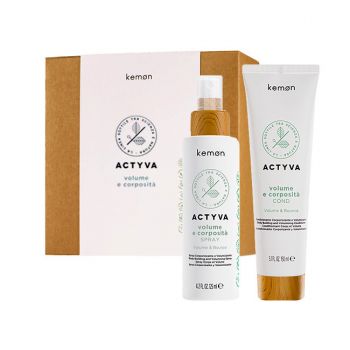 Set pentru volum Kemon Actyvia Volume e Corposità, Balsam 150 ml + Spray 125 ml