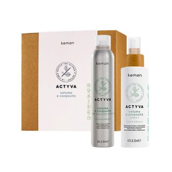 Set pentru volum Kemon Actyvia Volume e Corposità, Spray 125 ml + Spray uscat 200 ml