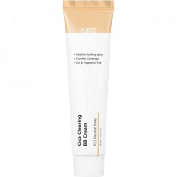 Crema coloranta de fata BB Cream Cica Clearing, Purito (Gramaj: 30 ml, Concentratie: Crema BB, Culoare produse: 13 Neutral Ivory)